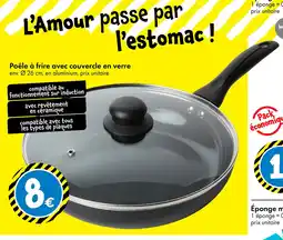 TEDi Poêle à frire avec couvercle en verre offre