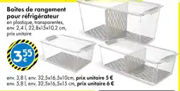 TEDi Boîtes de rangement pour réfrigérateur offre