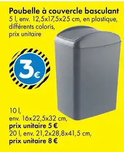 TEDi Poubelle à couvercle basculant offre