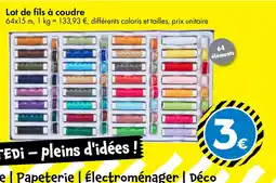 TEDi Lot de fils à coudre offre