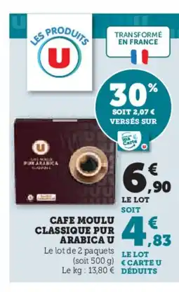 U Express U Cafe moulu classique pur arabica offre