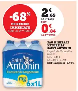Super U SAINT ANTONIN Eau minerale naturelle offre