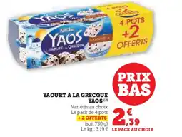 Super U YAOS Yaourt a la grecque offre