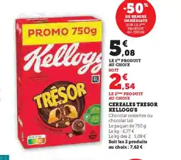 Super U KELLOGG'S Cereales tresor offre