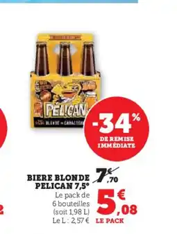 Super U PELICAN 7,5° Biere blonde offre