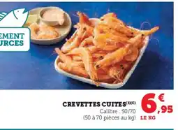 Super U CREVETTES CUITES offre