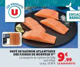 Super U U Pavé de saumon atlantique des fjords de norvege offre