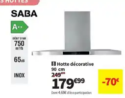Conforama SABA Hotte décorative offre