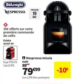 Conforama DELONGHI Nespresso Inissia noir offre