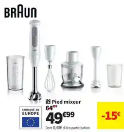 Conforama BRAUN Pied mixeur offre