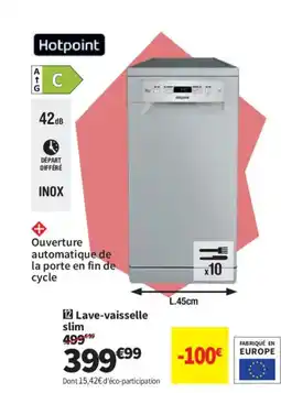 Conforama HOTPOINT Lave-vaisselle slim offre