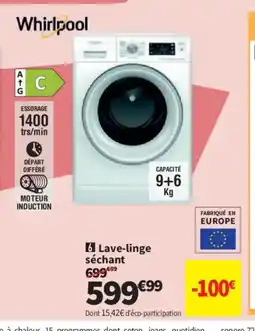 Conforama WHIRLPOOL Lave-linge séchant offre