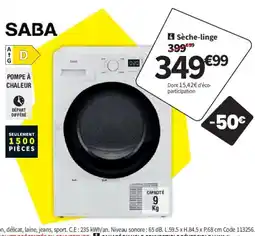 Conforama SABA Sèche-linge offre