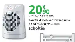 Mr Bricolage Soufflant mobile oscillant salle de bains 2000 W offre
