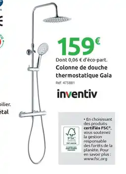 Mr Bricolage INVENTIV Colonne de douche thermostatique Gaia offre