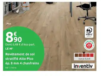 Revêtement de sol stratifié Alto Pico ép. 8 mm 4 chanfreins