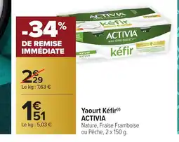 Carrefour ACTIVIA Yaourt Kéfir offre