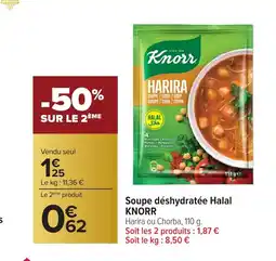 Carrefour KNORR Soupe déshydratée Halal offre