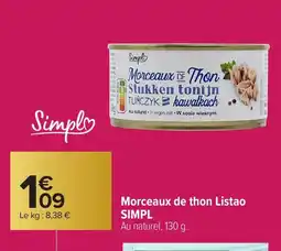 Carrefour SIMPL Morceaux de thon Listao offre