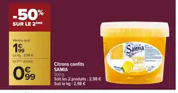 Carrefour SAMIA Citrons confits offre
