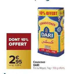Carrefour DARI Couscous offre