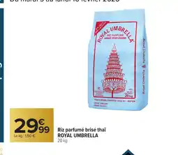 Carrefour ROYAL UMBRELLA Riz parfumé brisé thaï offre