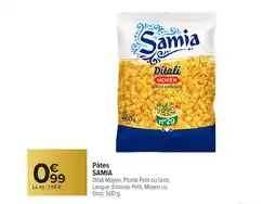Carrefour SAMIA Pâtes offre