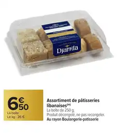Carrefour Assortiment de pâtisseries libanaises offre
