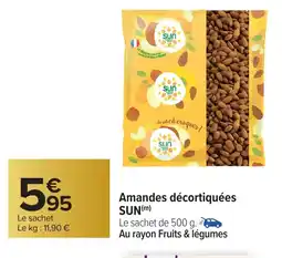 Carrefour SUN Amandes décortiquées offre