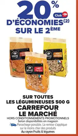 Carrefour CARREFOUR Sur toutes les légumineuses offre