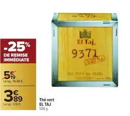 Carrefour EL TAJ Thé vert offre
