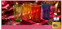 Carrefour Set de 4 verres à thé offre