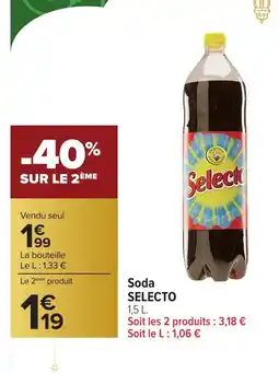 Carrefour SELECTO Soda offre