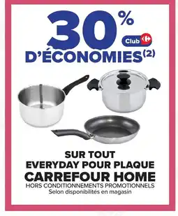 Carrefour CARREFOUR HOME Sur tout everyday pour plaque offre