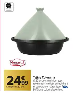 Carrefour MENASTYL Tajine Colorama offre