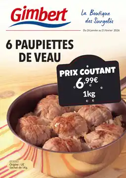 Gel 2000 6 paupiettes de veau offre
