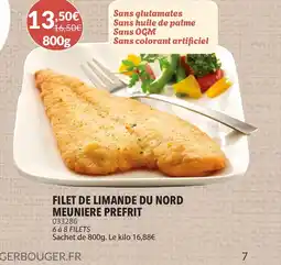 Gel 2000 Filet de limande du nord meuniere prefrit offre