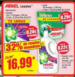 Norma ARIEL Lessive offre