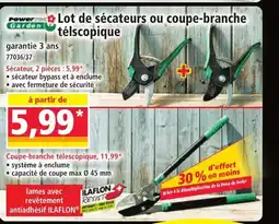 Norma POWER GARDEN Lot de sécateurs ou coupe-branche télscopique offre