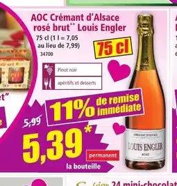 Norma AOC Crémant d'Alsace rosé brut Louis Engler offre