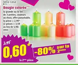 Norma BELLA CASA Bougie colorée offre