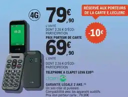 E.Leclerc Telephone a clapet leva e20 offre