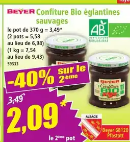 Norma BEYER Confiture Bio églantines sauvages offre