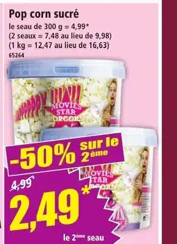 Norma Pop corn sucré offre