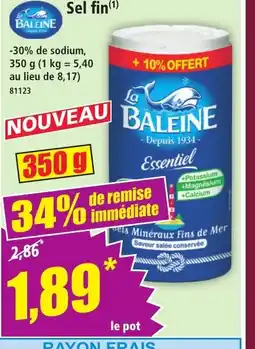 Norma LA BALEINE Sel fin offre