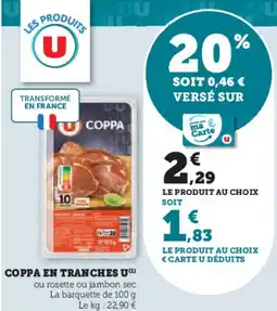 Hyper U Coppa en tranches u offre