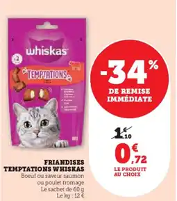 Hyper U Friandises temptations whiskas offre