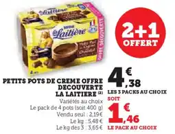 Hyper U Petits pots de creme offre decouverte la laitiere offre