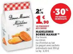 Hyper U Madeleines bonne maman offre