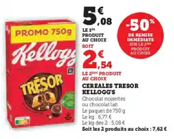 Hyper U Cereales tresor kellogg's offre